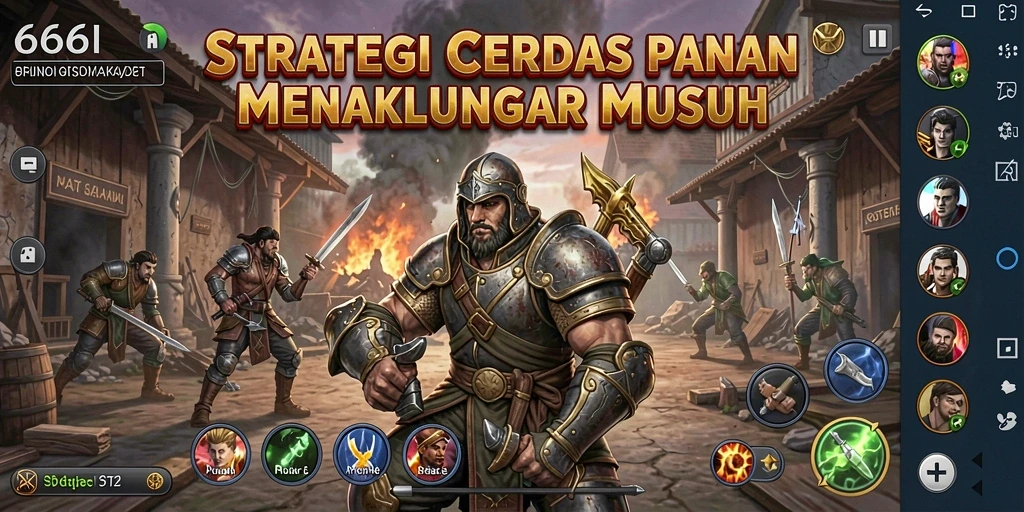Tampilan gameplay Strategi yang mendebarkan di 666I.
