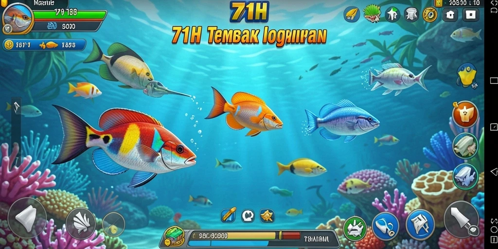 Screenshot gameplay 71H dengan aksi Tembak Ikan yang seru.