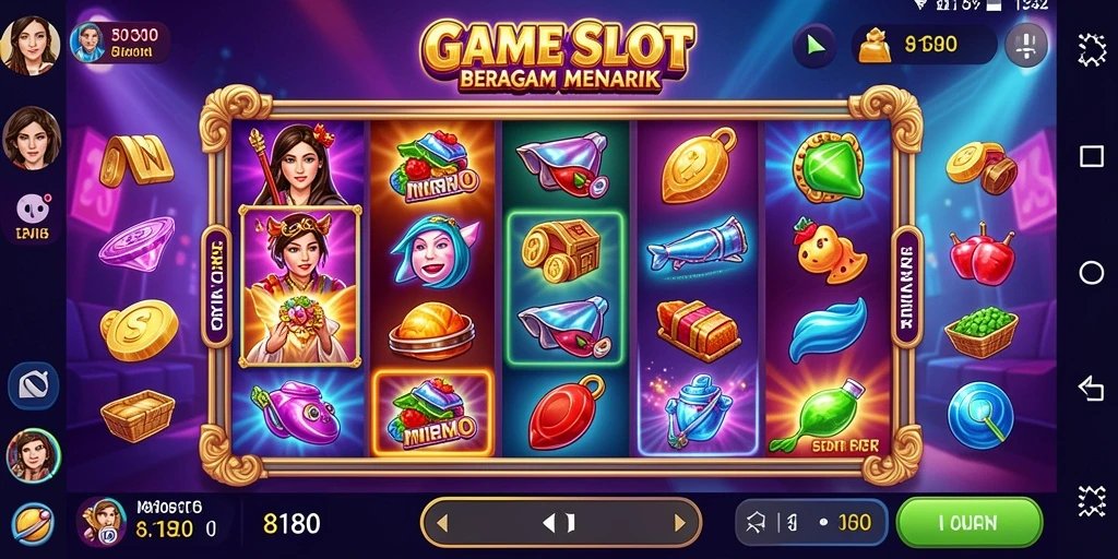 Screenshot gameplay 8180 yang menunjukkan putaran slot yang seru.