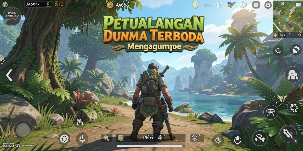 Screenshot gameplay AA666 menampilkan eksplorasi Open World yang seru.