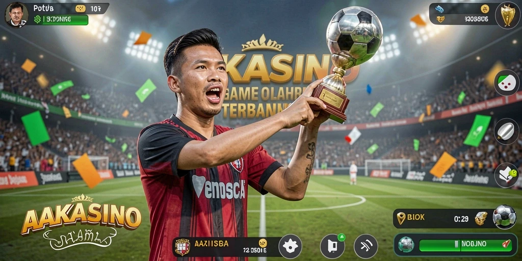 Tangkapan layar gameplay AAKASINO menampilkan aksi seru dalam olahraga.