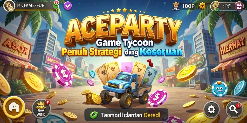 Tampilan gameplay ACEPARTY yang menarik dan penuh warna.