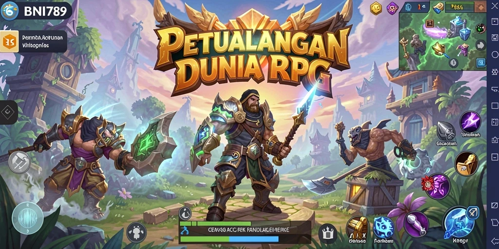 Screenshot menampilkan aksi seru karakter di dunia RPG.