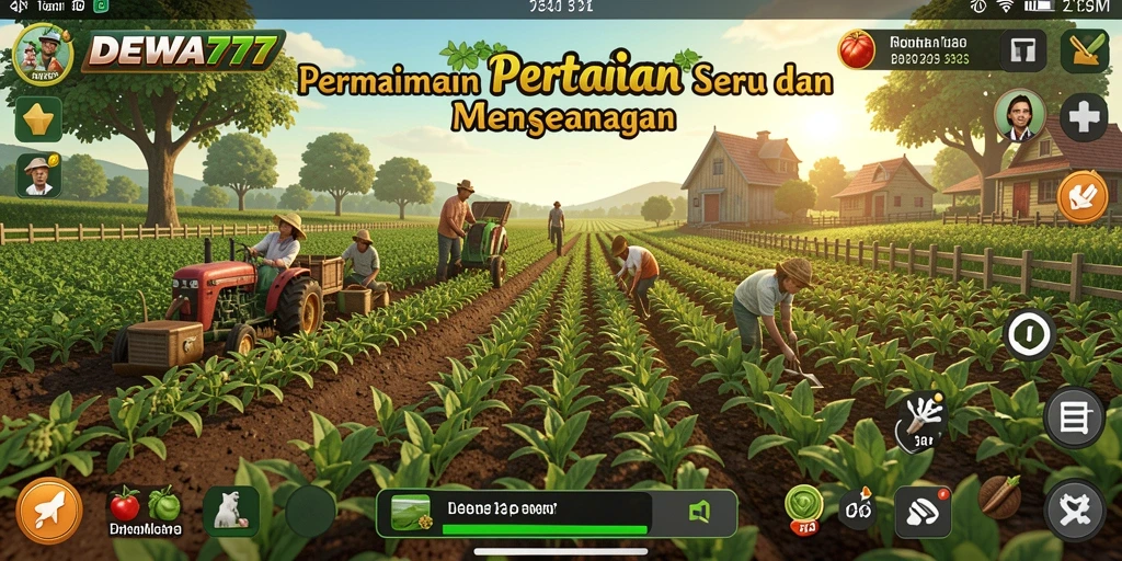 Screenshot gameplay DEWA777 menampilkan keindahan pertanian yang menarik.