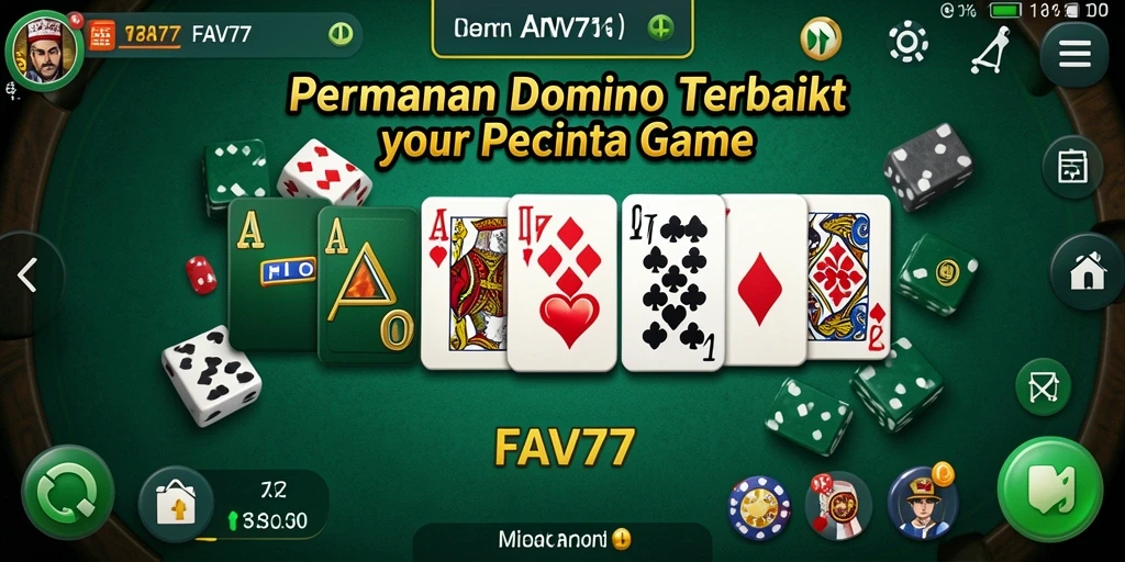 Tampilan gameplay dalam FAV77 dengan domino yang menantang.