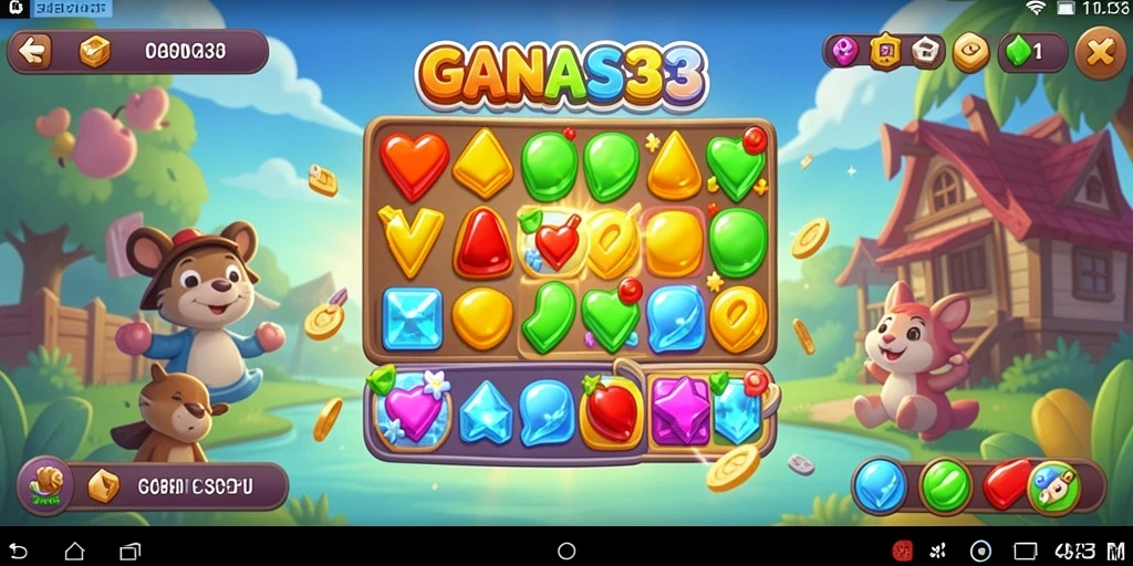 Screenshot gameplay GANAS33 dengan tampilan yang cerah dan menarik.
