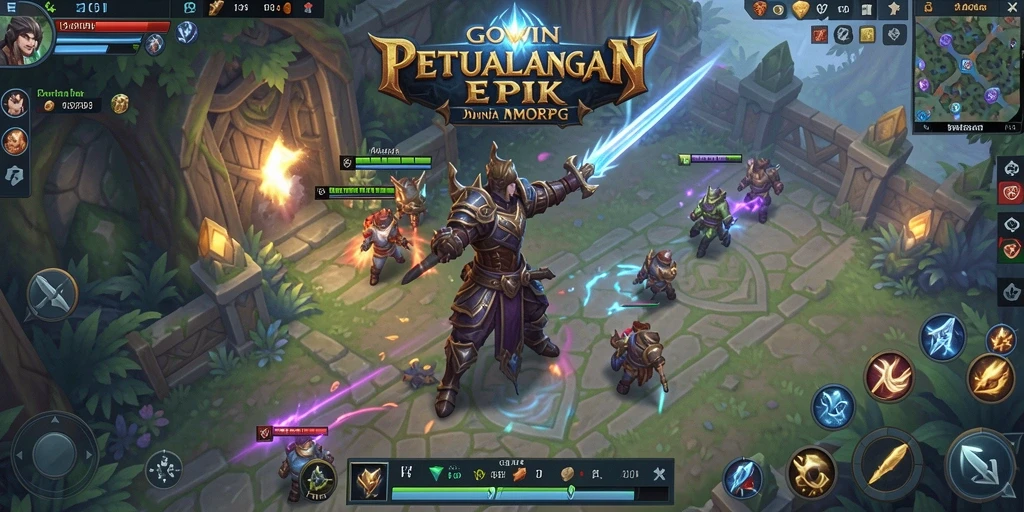Tampilan gameplay GOWIN yang menakjubkan dalam dunia MMORPG.