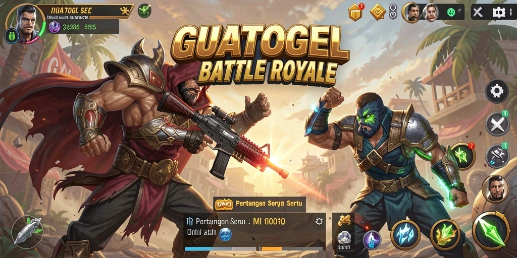 Gameplay seru dan intens di GUATOGEL saat pertarungan berlangsung.