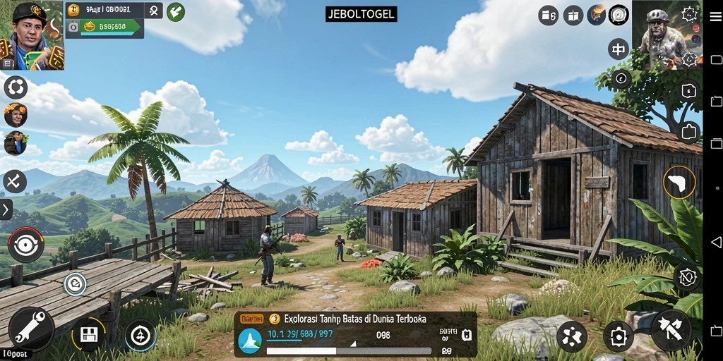 Tampilan gameplay JEBOLTOGEL yang menakjubkan dengan eksplorasi dunia terbuka.