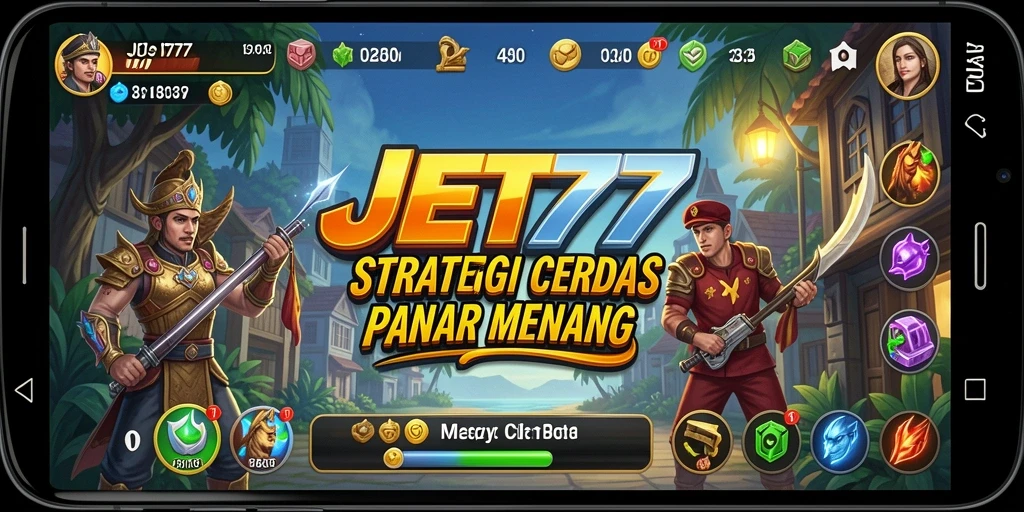 Tampilan gameplay JET77 yang menegang dan strategis.