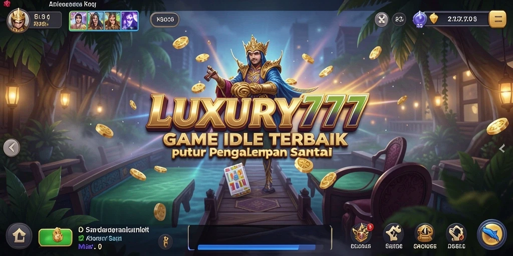 Screenshot gameplay LUXURY777 menampilkan momen seru dalam permainan Idle.