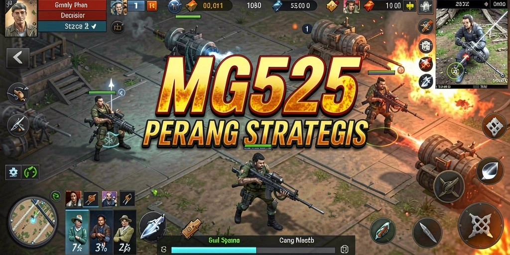 Tampilan gameplay MG525 menampilkan pertempuran strategis yang dinamis.