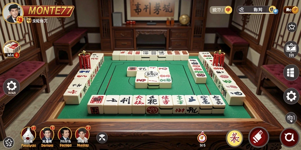 Tangkapan layar gameplay Mahjong yang menarik di MONTE77.