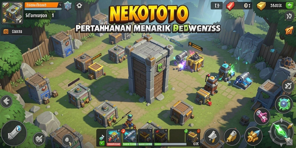 Gameplay menegangkan saat membangun menara di NEKOTOTO.