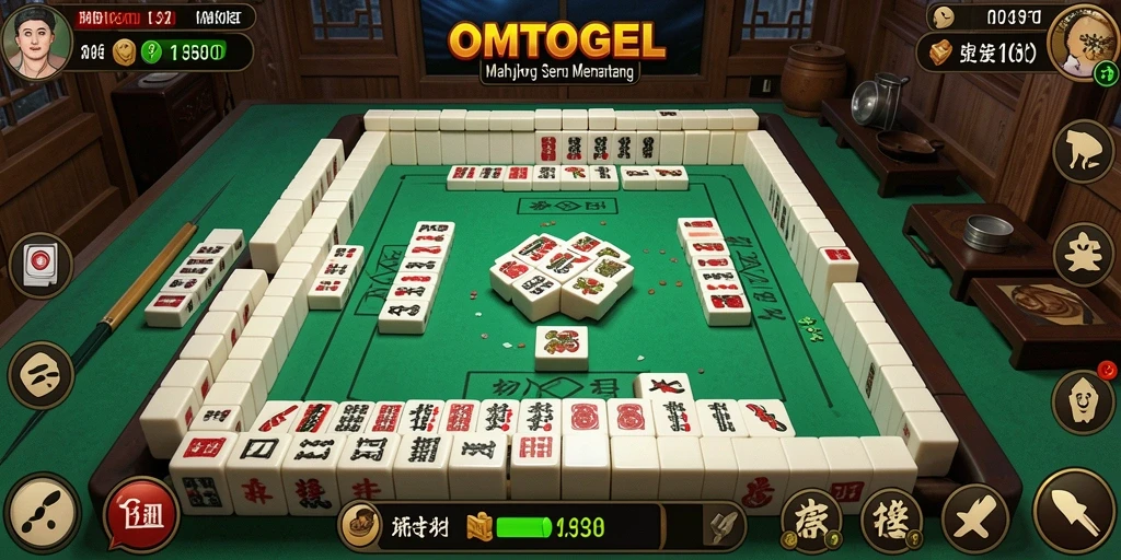 Screenshot gameplay OMTOGEL menampilkan keseruan permainan Mahjong.
