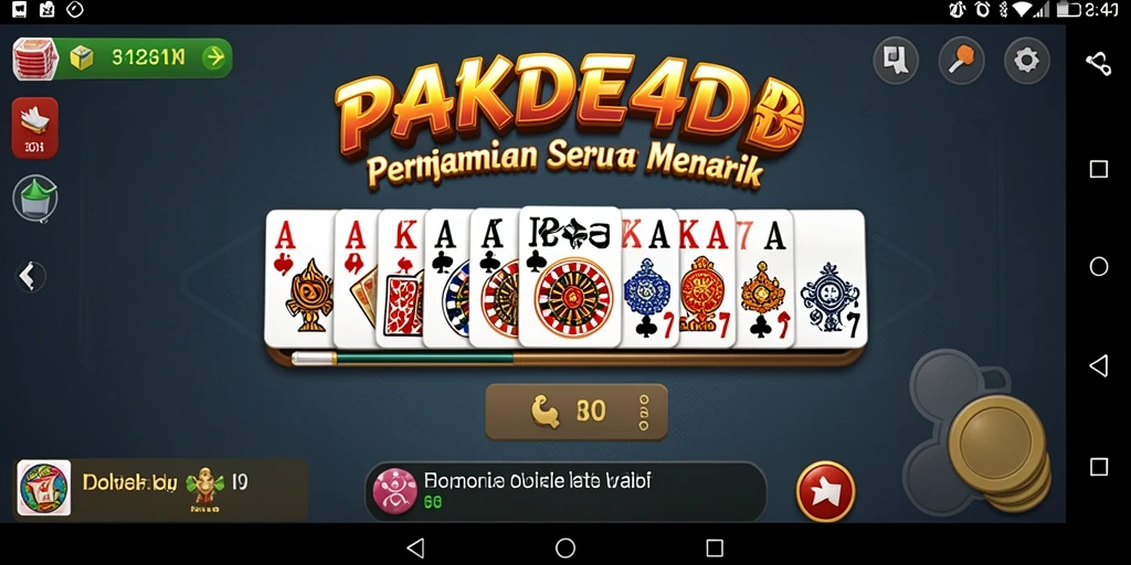 Tampilan gameplay seru dari PAKDE4D dengan aksi domino yang mendebarkan.