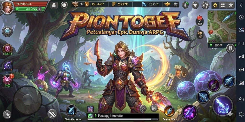 Tampilan menarik dan seru dari gameplay ARPG PIONTOGEL.