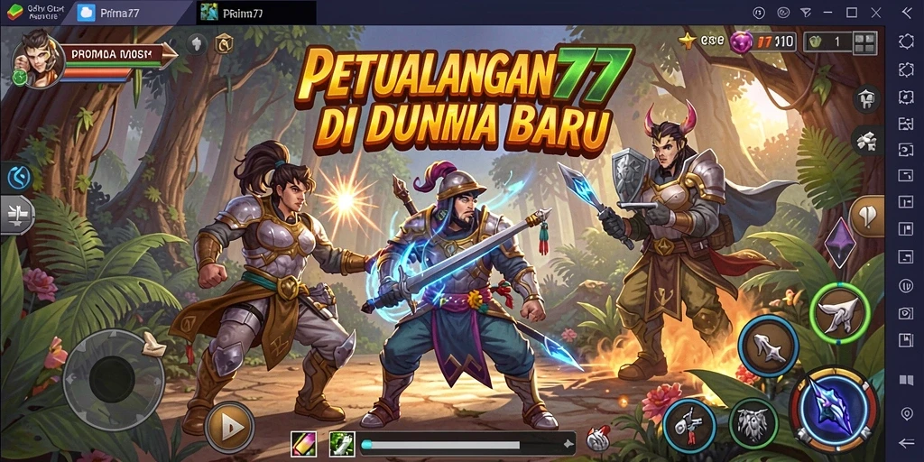 Tampilan gameplay menarik dari PRIMA77 yang penuh tantangan.
