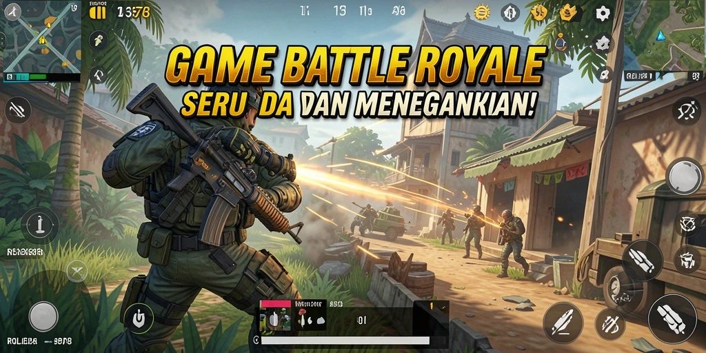 Tampilan gameplay seru di ROLEX878 dengan aksi Battle Royale.