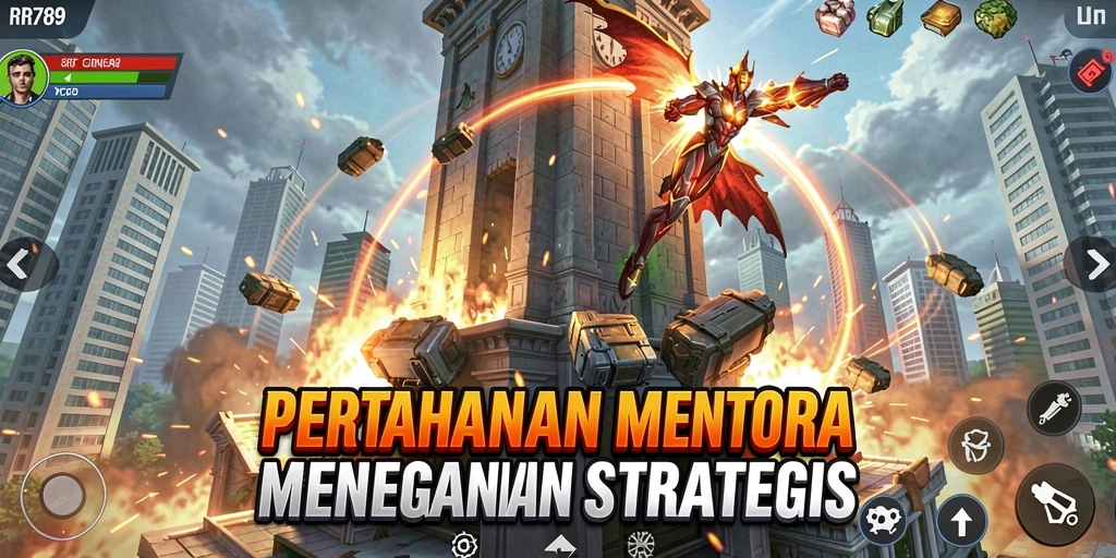 Tampilan gameplay RR789 menunjukkan pertahanan menara yang strategis dan mendebarkan.