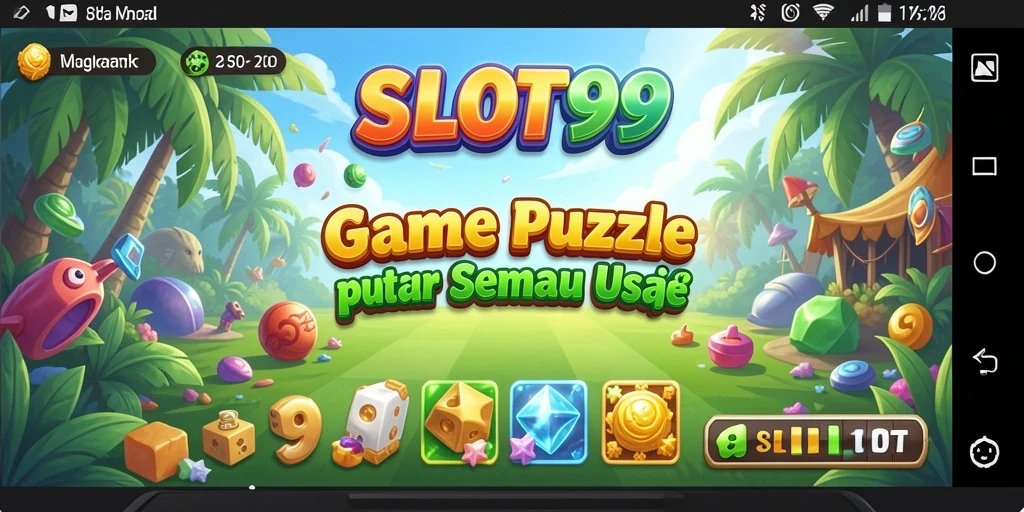 Screenshot gameplay SLOT99 yang menampilkan level puzzle menantang.