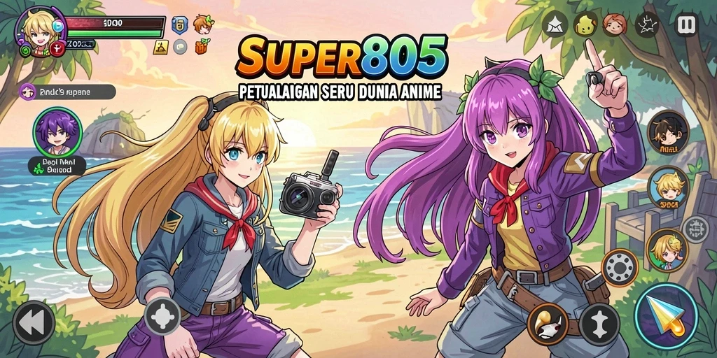 Gameplay seru dan interaksi karakter dalam <strong>SUPER805</strong>.