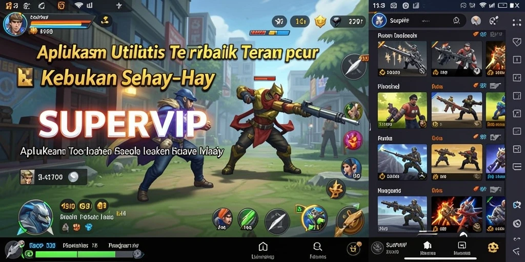 Tampilan menarik dari antarmuka SUPERVIP yang intuitif dan mudah digunakan.