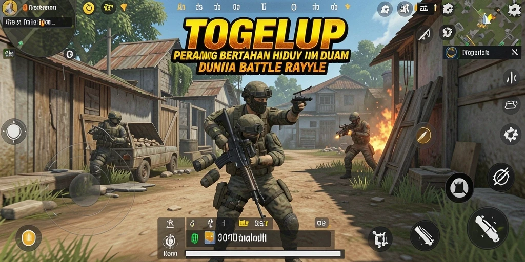 Gameplay seru dalam TOGELUP dengan pertempuran intens Battle Royale.